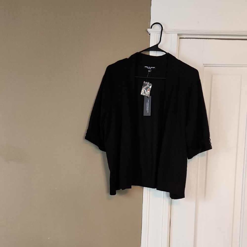 NWT Cable & Gauge Black Knit Sweater